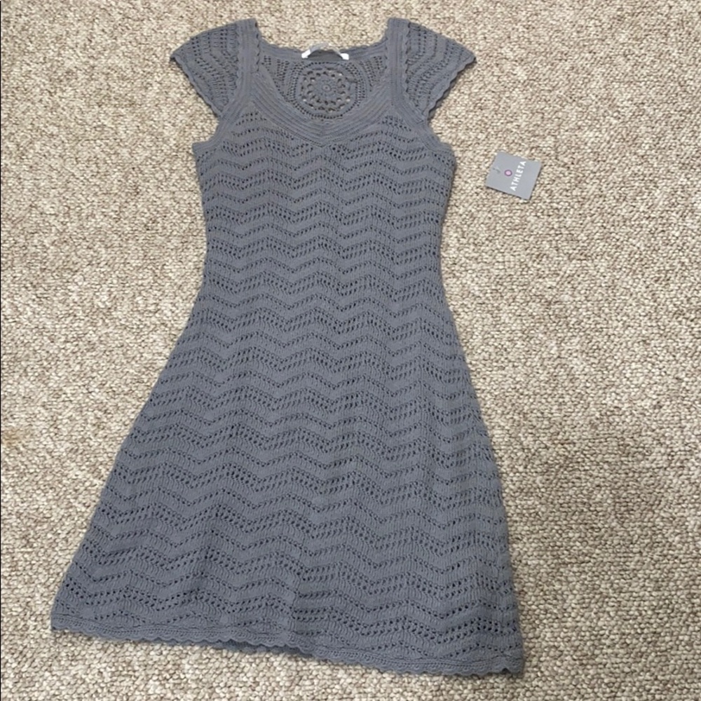 NWT Athleta crochet ruffle dress size medium.